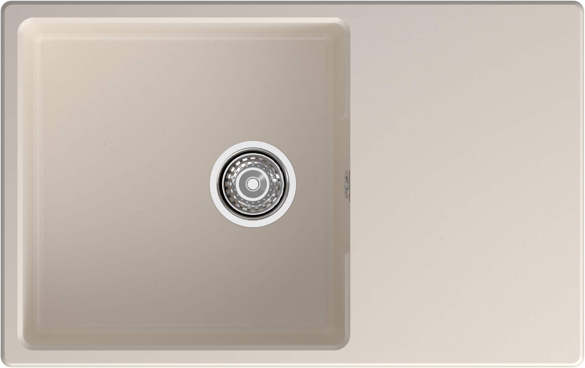 GRANFEST Мойка URBAN 678L  1-чаша+крыло 780*490мм белый арт.GF-UR-