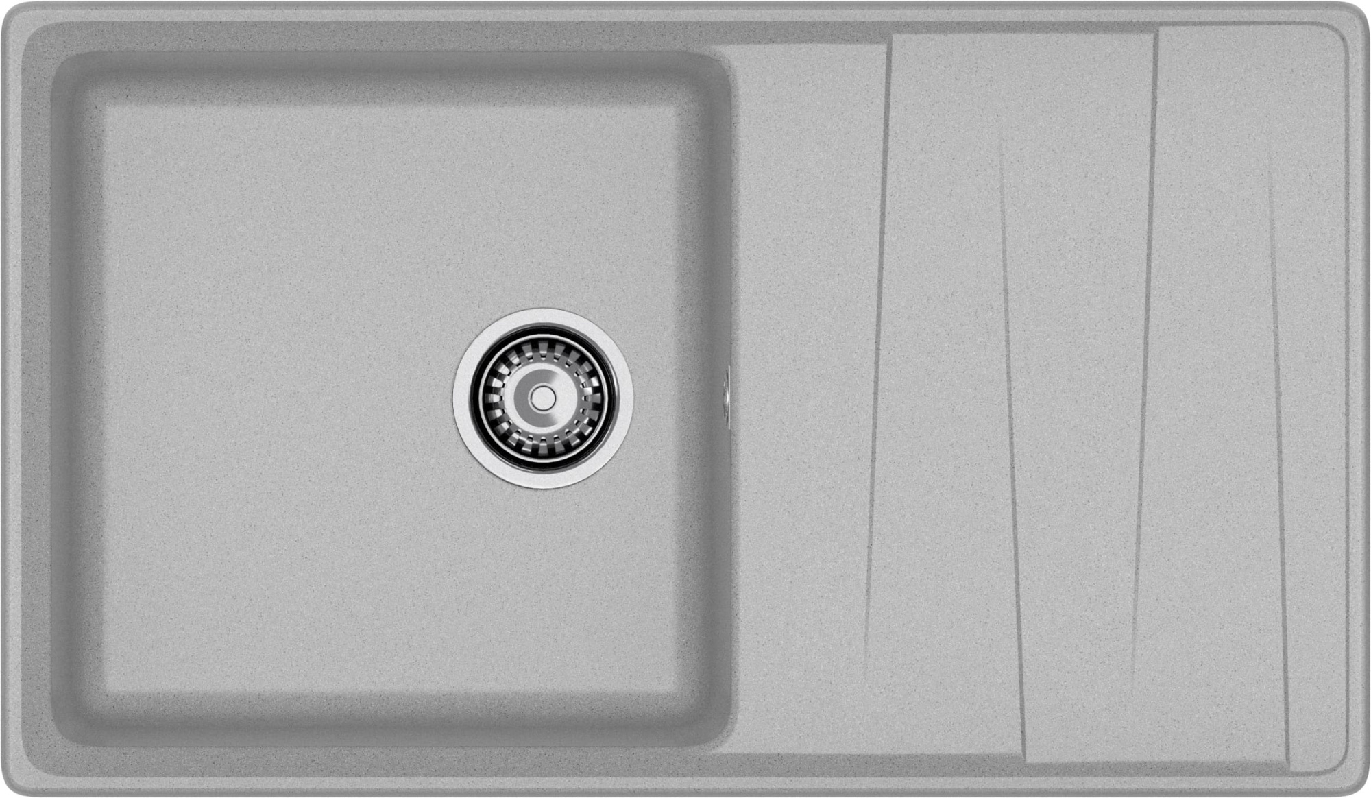 GRANFEST Мойка композит LEVEL, GF-LV-860L, чаш+кр 860*500, серый