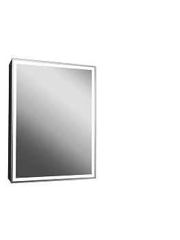 Зеркало-шкаф Mirror Box black Led 600х800
