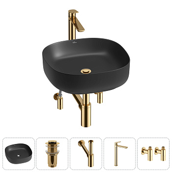 Накладная раковина для ванной комнаты Wellsee Belle Spa 3.0 20212716R в наборе 5 в 1: раковина матов