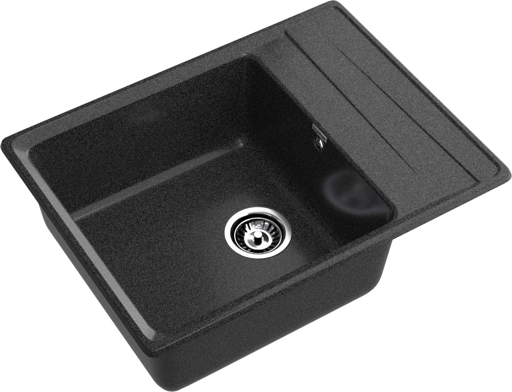 GRANFEST Мойка композит LEVEL, GF-LV-660L, чаш+кр 660*500, графит