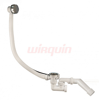 Сифон Универсал для ванн, полуавтомат с гофротрубой Ø40/50перелив 70 см, VIRPLAST