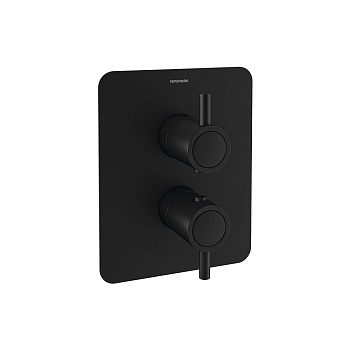 Встраиваемый термостатический смеситель для душа ODISEA 392421SNM матовый черный на  1 выход