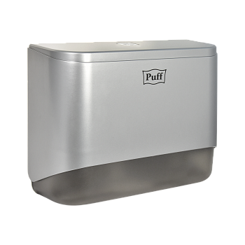 Диспенсер бумажных полотенец Puff-5140S, хром, с замком, ABS-пластик