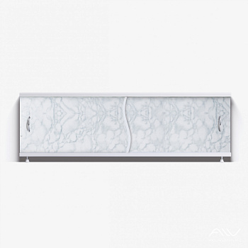 ПРЕМЬЕР Экран для ванны 150 см, полистирол,(светло-серый мрамор-015), ALAVANN