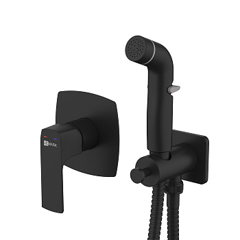 Ursus Смеситель для биде, гигиен.душ встраиваемый держ.на теле, р/ОД, черный, LM, LM7219BL