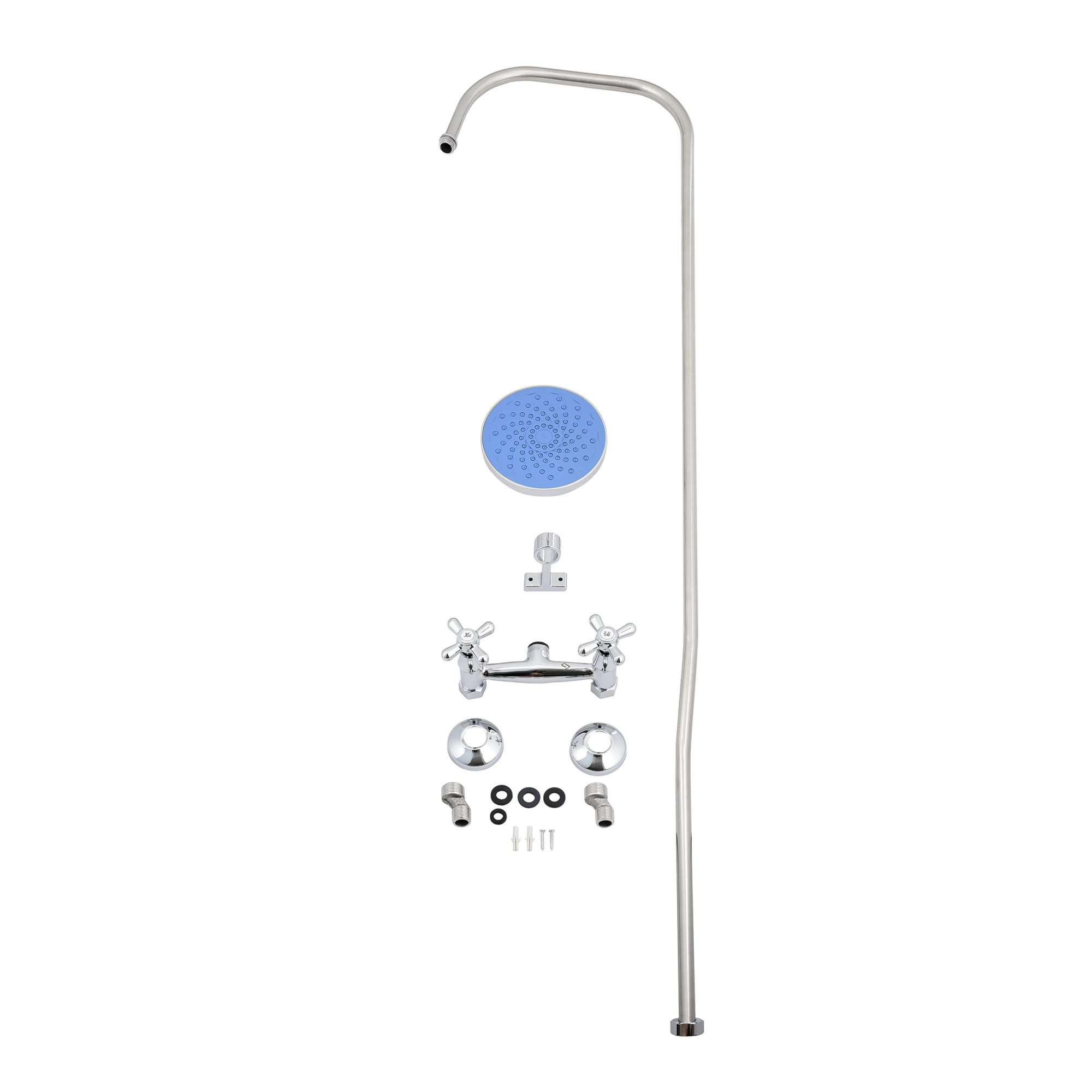 Смеситель для душа СЛАВЕН Прораб СЛ-ДВ-О32 с верхним душем хром