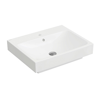 Раковина Strati, 60х48,5 см, прямоугольная, белый глянец, BERGES