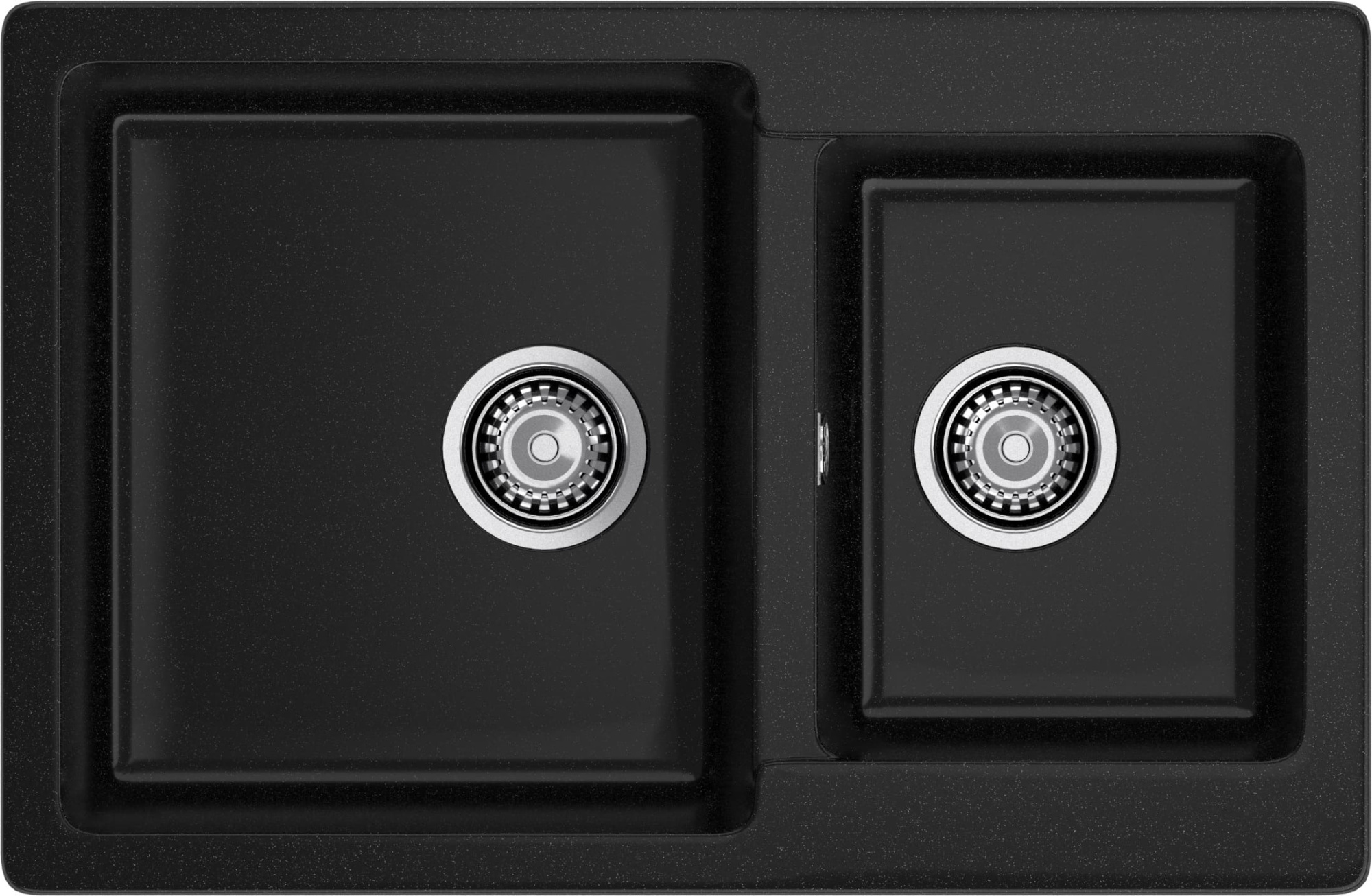 GRANFEST Мойка композит PRACTIK GF-P--780K  2 чаши 780*510 мм   черный  арт.GF-