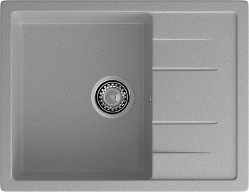 GRANFEST Мойка композит QUADRO GF-Q--650L чаша с крылом  650*500мм  серый  арт.GF-