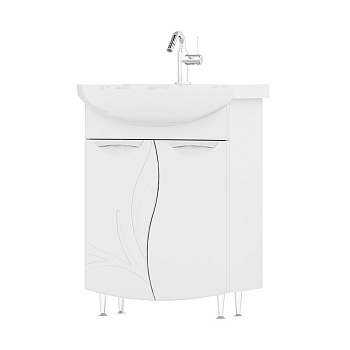 Тумба Adel 70, напольная, 2 дв., белая (под раковину Балтика 70), VOLNA