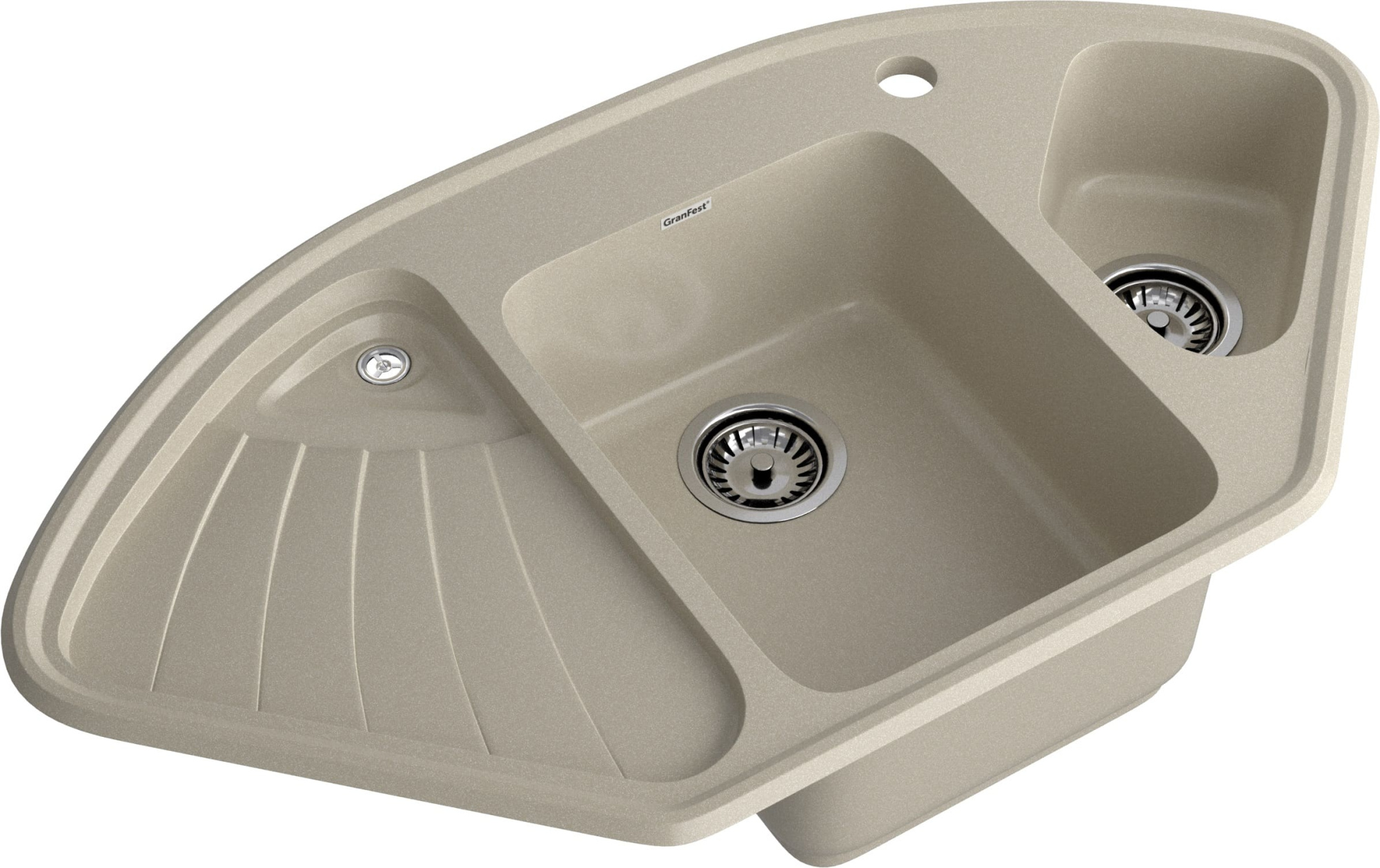 GRANFEST Мойка композит CORNER  GF-C--1040E угловая 1039*560мм топаз  арт.GF-