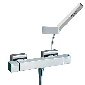 Термостатический смеситель для душа наружнего монтажа с душевым комплектом KUATRO 4734MK