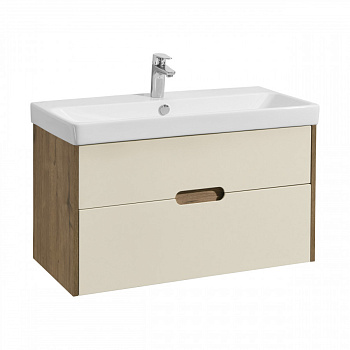Тумба ОЛИВИЯ 90, бежевый, дуб велл (под раковину АДРИАНА 90)