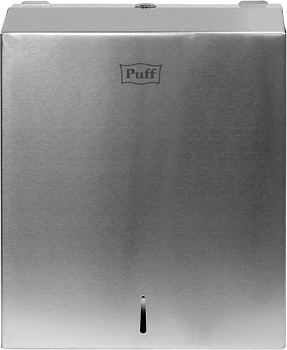 Диспенсер бумажных полотенец puff-5615, хром мат., антивандальный с ключом