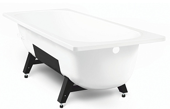 TEVRO Ванна стальная 160х70х40 см. с опорной подставкой, без ранта, белый лотос, ВИЗ