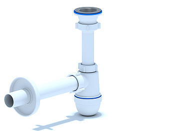 Сифон для мойки АНИ Пласт C0104 1 1/2 дюйма 40 с прямой трубой 40