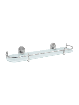 Полка стеклянная «Solinne», 16181, хром, стекло-сатин, Коллекция Modern