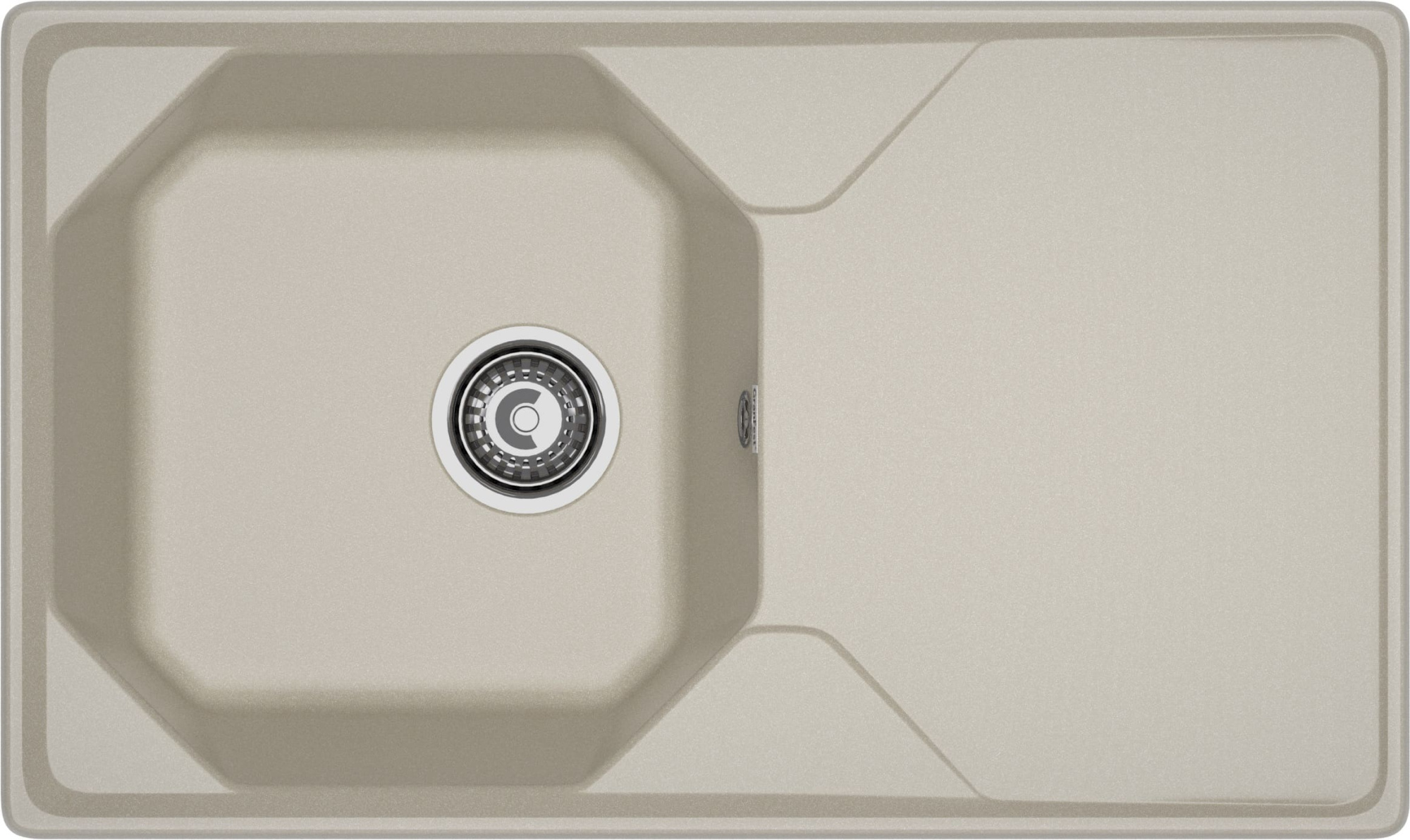 GRANFEST Мойка композит UNIQUE, GF-U-840L, чаш+кр 840*500, топаз