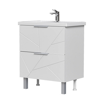 Тумба Twing 70, напольная, 2 ящ., белый (под раковину Фостер 70), VOLNA