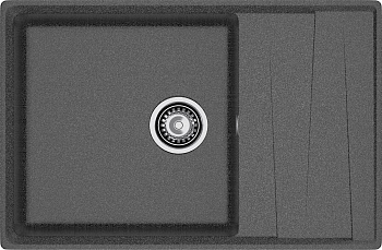 GRANFEST Мойка композит LEVEL, GF-LV-760L, чаш+кр 760*500, графит