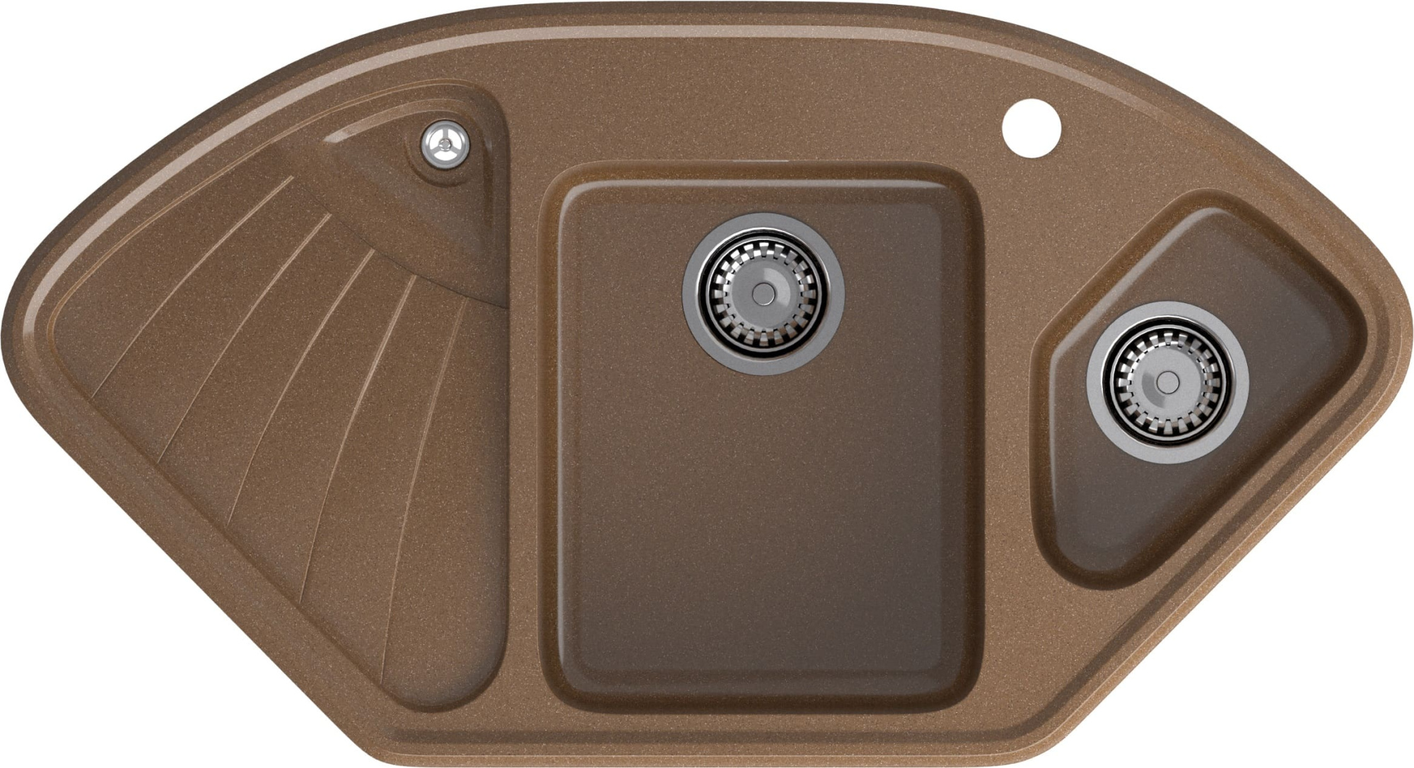 GRANFEST Мойка композит CORNER  GF-C--1040E угловая 1039*560мм  терракот арт.GF-