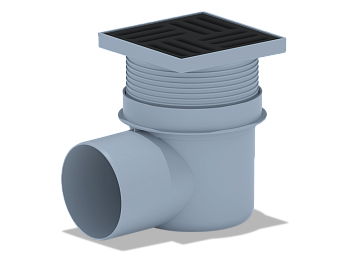 Трап регулир. горизонтальный вып.110 решетка чугун 15*15 , ANI PLAST