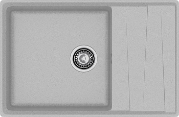 GRANFEST Мойка композит LEVEL, GF-LV-760L, чаш+кр 760*500, серый