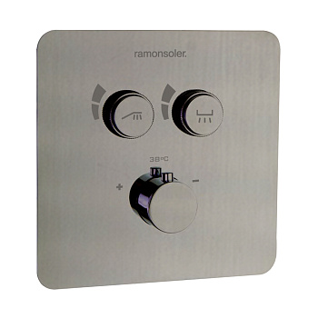 Встраиваемый термостатический смеситель для душа RS SMART 85T201SNC никель брашированный на 2 выхода