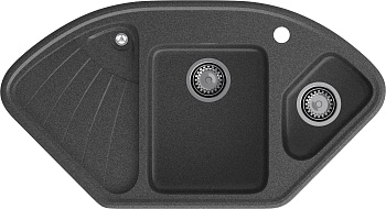 GRANFEST Мойка композит CORNER  GF-C--1040E угловая 1039*560мм  графит арт.GF-