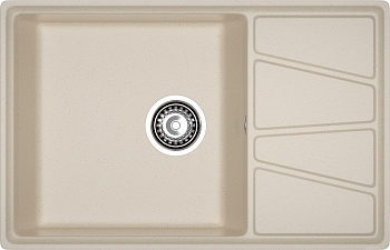 GRANFEST Мойка композит VERTEX, GF-V-780L, чаш+кр 780*500, кашемир