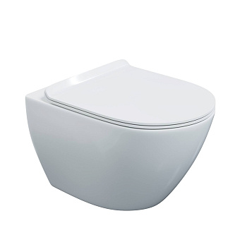 Унитаз подвесной PUMA Rimless сиденье дюропласт Toma Slim SO, микролифт, быстросъем, белый, BERGES