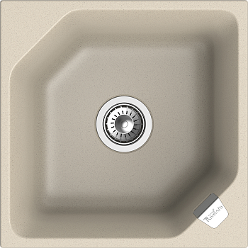 RIVELATO Мойка LOCUS 50  1-чаш 500*500 beige scuro арт.
