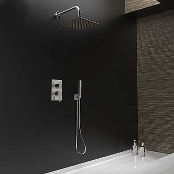 Встраиваемая душевая система с тропическим душем и душевым комплектом BLAUTHERM 941502RK250
