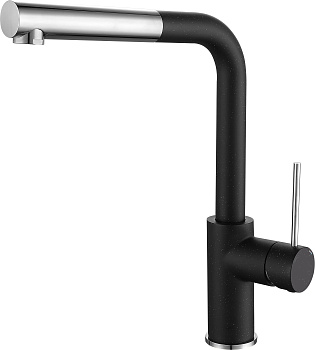 Смеситель для кухни RIVELATO Albano с выдвижной лейкой черный хром (1573503 nero cromo)