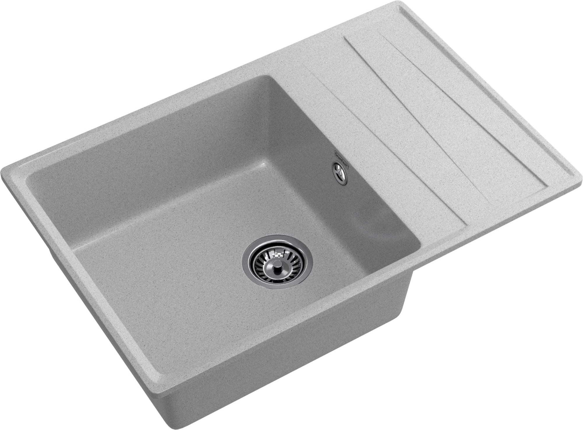 GRANFEST Мойка композит LEVEL, GF-LV-760L, чаш+кр 760*500, серый