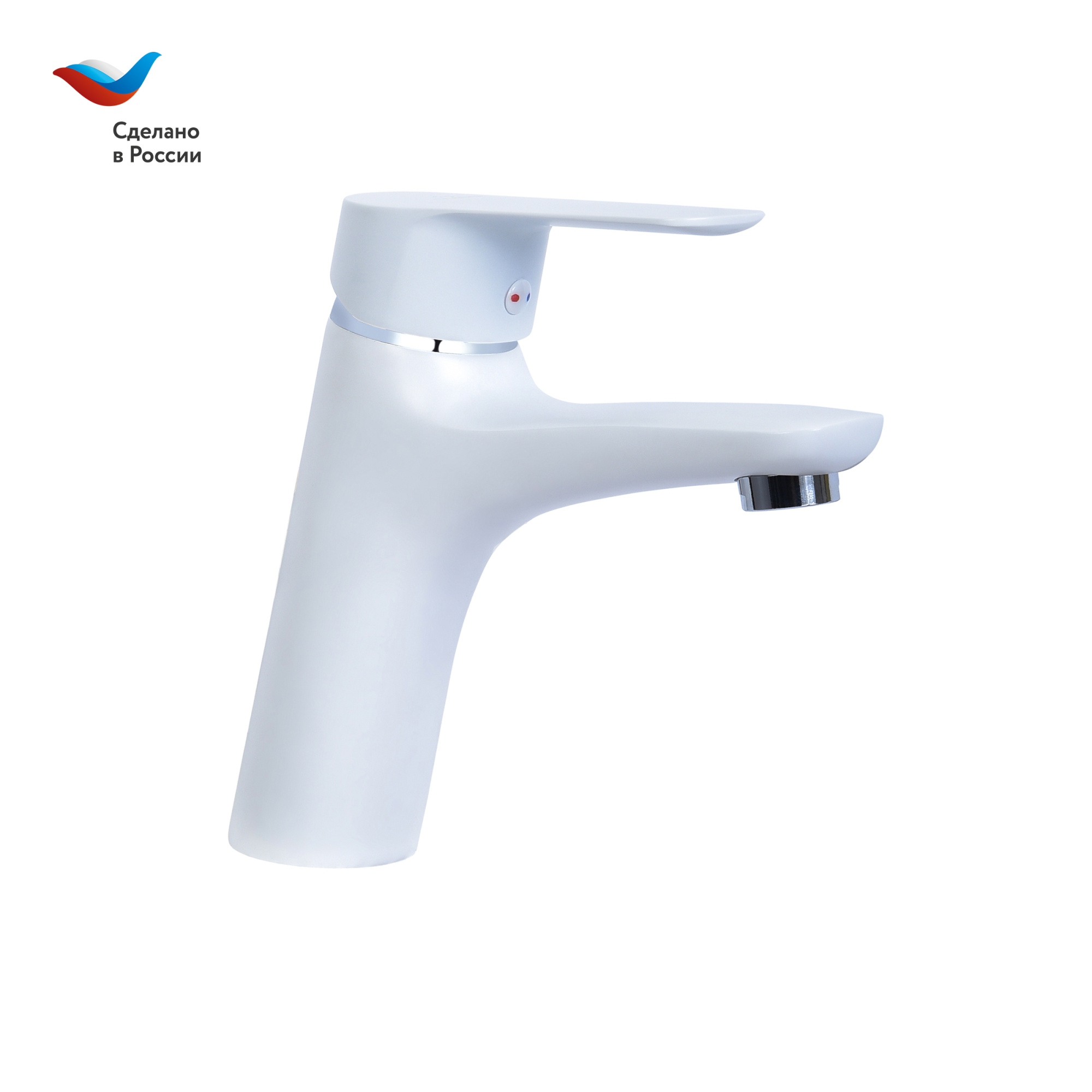 Смеситель для раковины СЛАВЕН Коттедж СЛ-ОД-Г1Б белый