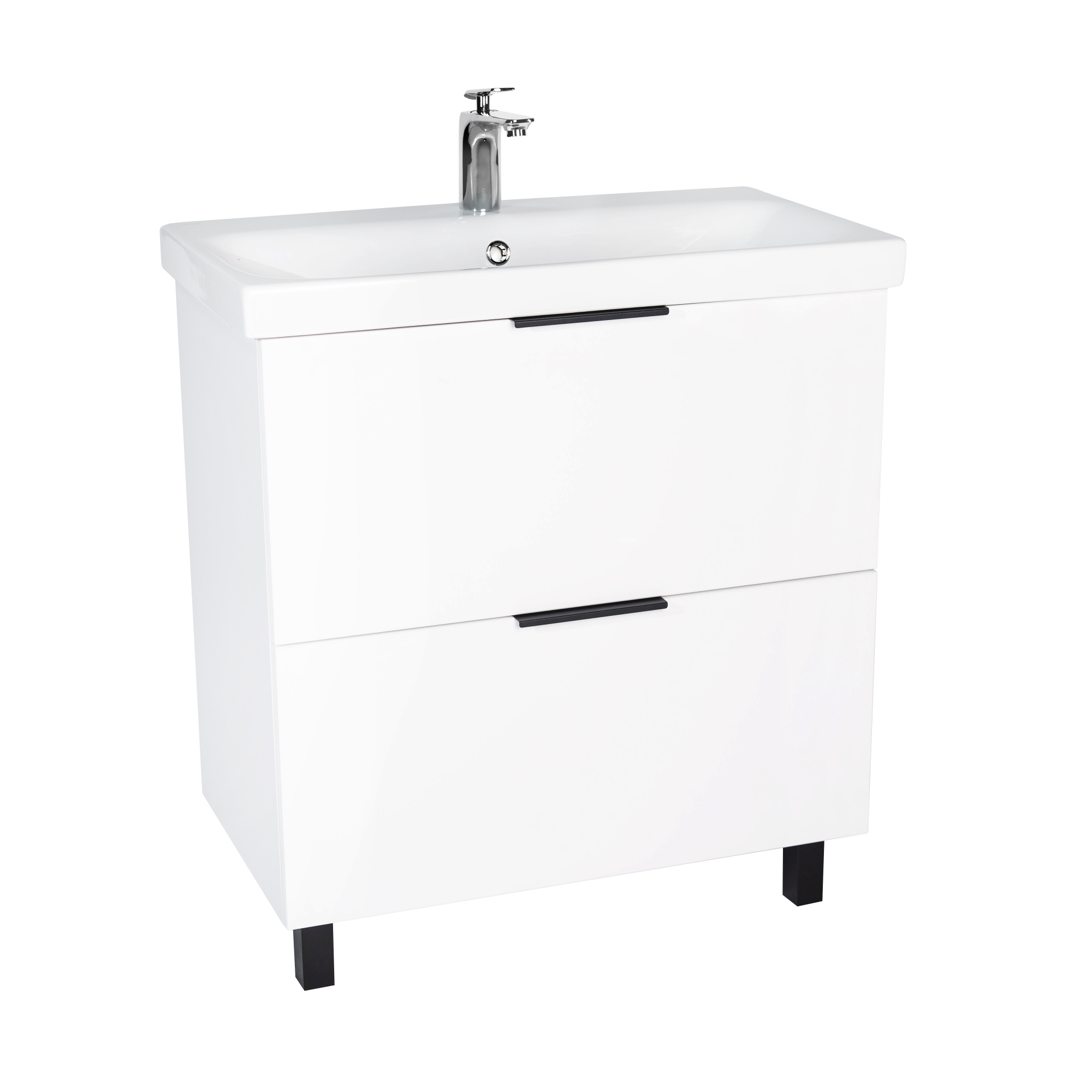 Тумба под раковину VIANT БЕРЛИН 80 напольная белый (VBER80MDBEL-T2Y)