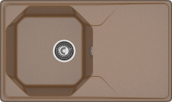 GRANFEST Мойка композит UNIQUE, GF-U-840L, чаш+кр 840*500, терракот