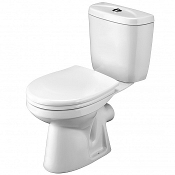 АНИМО Унитаз-компакт, горизонт. выпуск, 2-х реж. арматура, сиденье дюропласт. САНТЕК 