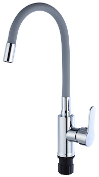 Смеситель для кухни TSARSBERG TSB-732-GR05 серый гибкий излив тип См-МОЦБА