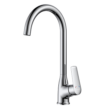 Смеситель DECOROOM DR27028 для кухни с высоким поворотным изливом