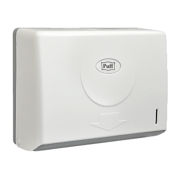 Диспенсер бумажных полотенец  puff-5110, белый, ABS-пластик, 29х22х11 см
