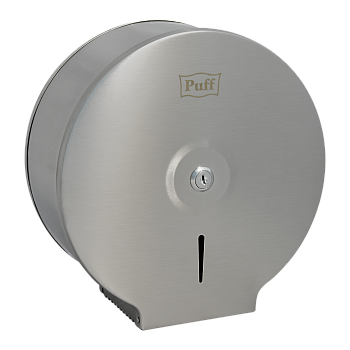 Диспенсер для туалетной бумаги Puff-7615, антивандальный, с ключом, 26х12х27 см