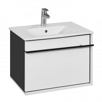 ANETO Тумба под раковину VICTORIA-N UNIK 60, белый глянец, ROCA