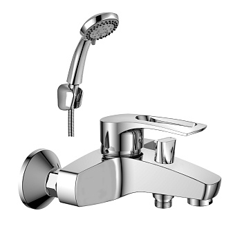 T40 Смеситель для ванны, монолитный излив 168мм(к/40), р/ОД, хром, ROS, T40-31