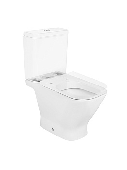 GAP Чаша унитаза напольного, горизонтальный выпуск, белая.  ROCA