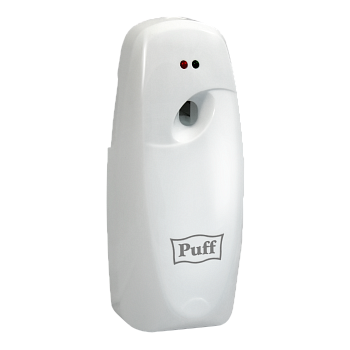 Освежитель воздуха автоматический puff-6110, белый, флакон EUR0 300 мл или 250 мл, 9х10х22 см 