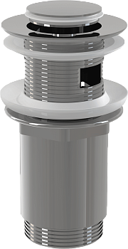 A391 Выпуск для умывальника click/claсk 5/4, цельнометаллический с малой D 37 заглушкой.ALCAPLAST