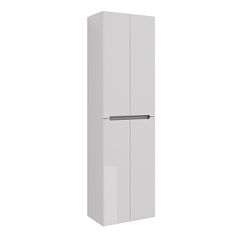 Пенал Lemark BUNO 50 см подвесной/напольный, 4-х дверный, цвет планки: Серый, цвет корпуса, фасада: 